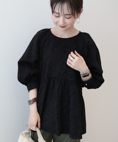 セール】《追加》【洗える】シアーノイズジャガードブラウス（シャツ