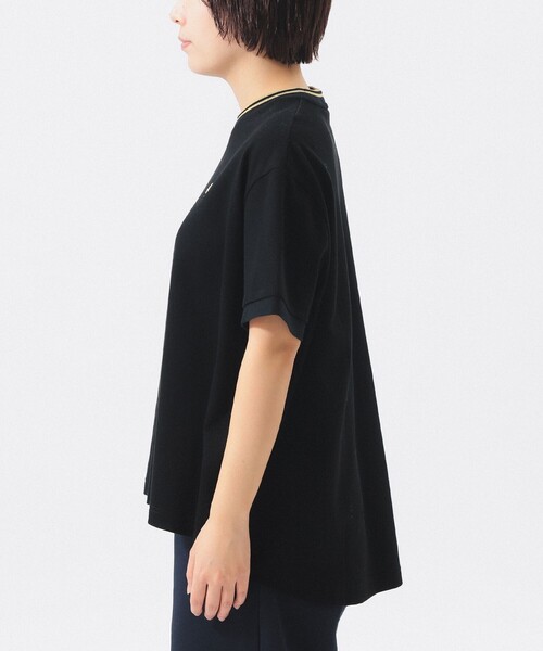 FRED PERRY（フレッドペリー）の「【別注】FRED PERRY / リラックスド ピケ Tシャツ（Tシャツ/カットソー・レディース・ナチュラル/ブラック・10）」の9枚目の写真