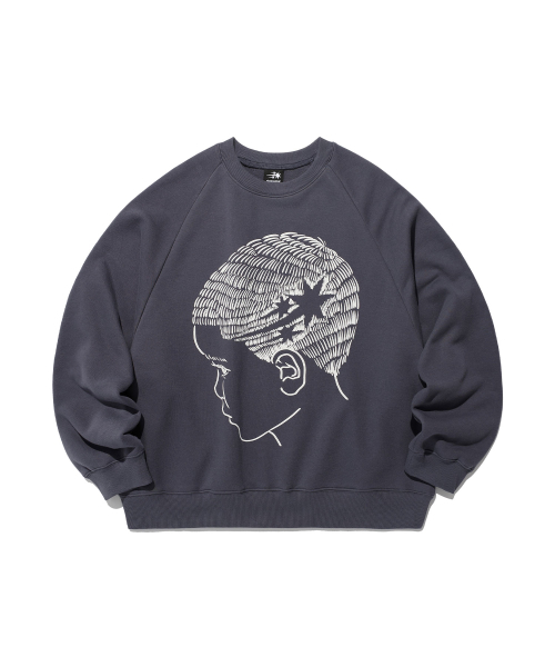 NICE GHOST CLUB(ナイスゴーストクラブ)の「3STARS HEAD SWEATSHIRTS_PURPLE(NG2EFUM441A)(スウェット・レディース・その他・S/M/L)」の1枚目の写真
