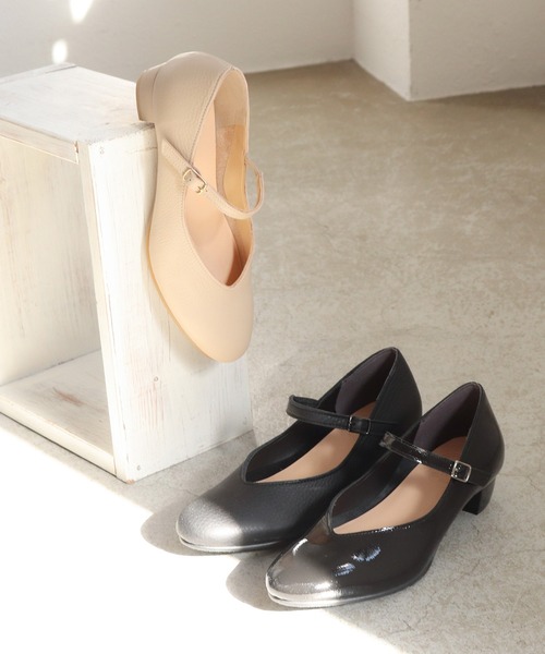 ENあしながおじさん（エンアシナガオジサン）の「防水│ストラップパンプス　3760009（パンプス・レディース・クリアブラック/ベージュ/ブラック・22.5cm/24.5cm/24cm/23.5cm/23cm）」の21枚目の写真