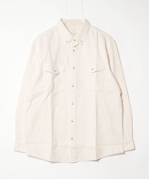 BANANA REPUBLIC FACTORY STORE(バナナリパブリック ファクトリーストア)の「BANANA REPUBLIC FACTORY STORE スタンダードフィット ダブルウィーブ シャツ(シャツ/ブラウス・メンズ・アイボリー/グリーン/ネイビー・M/XL/S/L)」の9枚目の写真