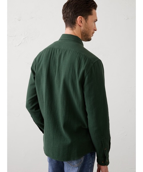 BANANA REPUBLIC FACTORY STORE(バナナリパブリック ファクトリーストア)の「BANANA REPUBLIC FACTORY STORE スタンダードフィット ダブルウィーブ シャツ(シャツ/ブラウス・メンズ・アイボリー/グリーン/ネイビー・M/XL/S/L)」の5枚目の写真