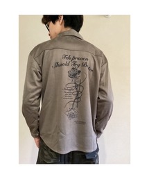 【Blss】【Bling　Leads】バックプリント　スウェードシャツ