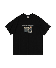 メモリーカメラ 半袖Tシャツ (ブラック)