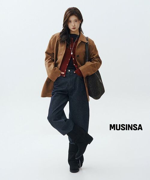 MUSINSA STANDARD WOMAN（ムシンサスタンダードウーマン）の「ウィメンズ シンセティックスエード カーコート [ライトブラウン]（ライダースジャケット・レディース・その他・SMALL/MEDIUM/LARGE/X-SMALL）」の21枚目の写真