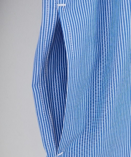 UNIVERSAL OVERALL（ユニバーサルオーバーオール）の「[UNIVERSAL OVERALL/ユニバーサルオーバーオール] 別注 ビッグシルエット パジャマシャツ（シャツ/ブラウス・レディース・ブラック/ブルー/ブルー系その他・M/L）」の4枚目の写真