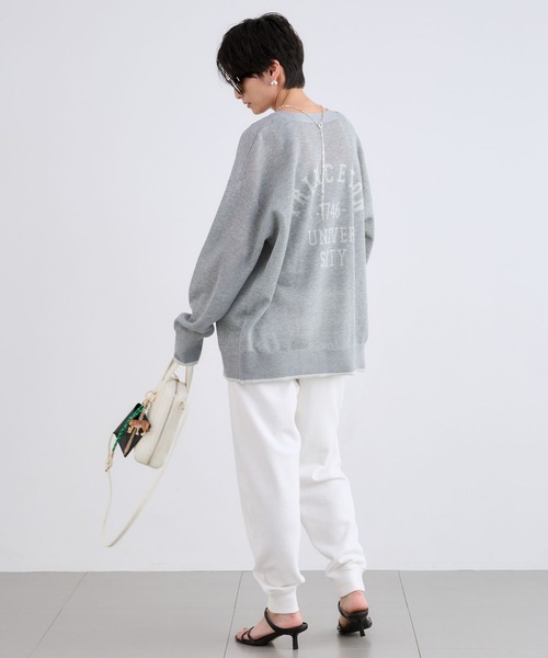 BARNYARDSTORM(バンヤードストーム)の「BARNYARDSTORM / シア-バックロゴカーディガン / ハンドウォッシャブル(カーディガン/ボレロ・レディース・ブラック/オフホワイト/グレー・FREE)」の9枚目の写真