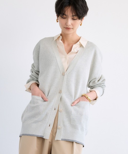 BARNYARDSTORM(バンヤードストーム)の「BARNYARDSTORM / シア-バックロゴカーディガン / ハンドウォッシャブル(カーディガン/ボレロ・レディース・ブラック/オフホワイト/グレー・FREE)」の14枚目の写真