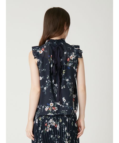 FRAY I.D(フレイアイディー)の「フラワープリントギャザーフリルブラウス(シャツ/ブラウス・レディース・アイボリー/ミント/ネイビー・F)」の13枚目の写真