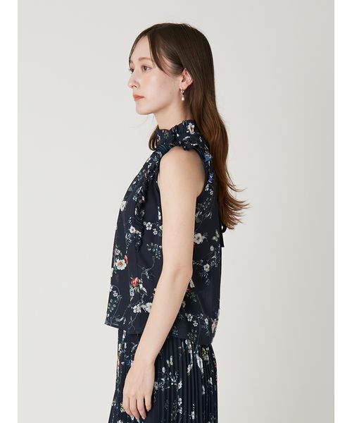 FRAY I.D(フレイアイディー)の「フラワープリントギャザーフリルブラウス(シャツ/ブラウス・レディース・アイボリー/ミント/ネイビー・F)」の14枚目の写真