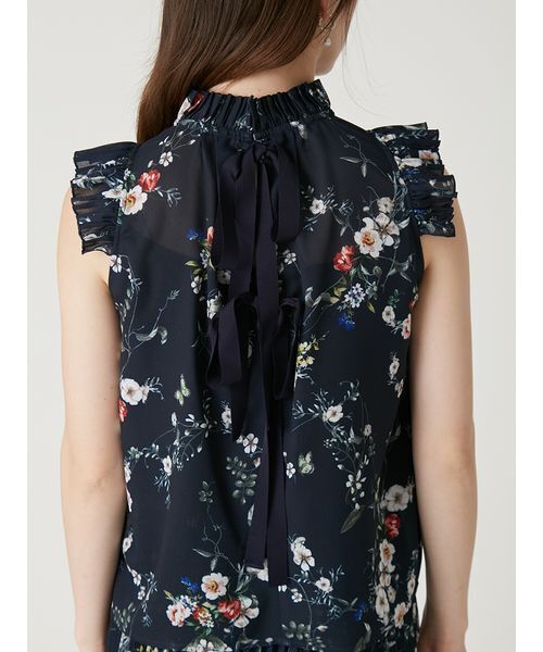 FRAY I.D(フレイアイディー)の「フラワープリントギャザーフリルブラウス(シャツ/ブラウス・レディース・アイボリー/ミント/ネイビー・F)」の17枚目の写真