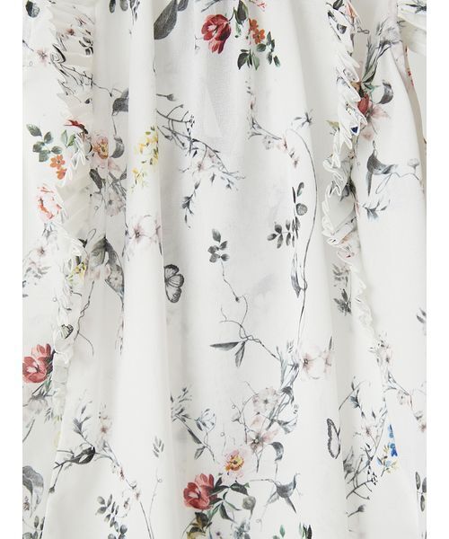 FRAY I.D(フレイアイディー)の「フラワープリントギャザーフリルブラウス(シャツ/ブラウス・レディース・アイボリー/ミント/ネイビー・F)」の20枚目の写真