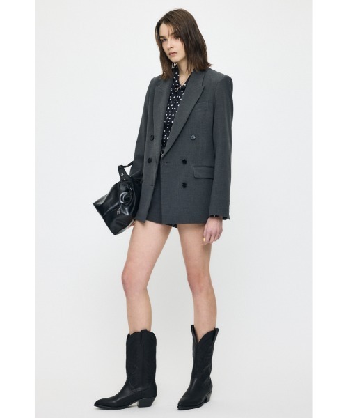 MOUSSY（マウジー）の「【26年SS新作】【セットアップ対応】DOUBLE BREASTED ジャケット（テーラードジャケット・レディース・チャコールグレー/ネイビー/ライトベージュ・1/2）」の5枚目の写真