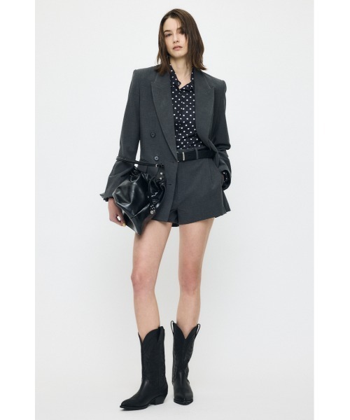 MOUSSY（マウジー）の「【26年SS新作】【セットアップ対応】DOUBLE BREASTED ジャケット（テーラードジャケット・レディース・チャコールグレー/ネイビー/ライトベージュ・1/2）」の6枚目の写真