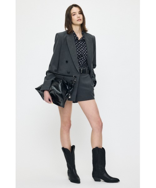 MOUSSY（マウジー）の「【26年SS新作】【セットアップ対応】DOUBLE BREASTED ジャケット（テーラードジャケット・レディース・チャコールグレー/ネイビー/ライトベージュ・1/2）」の7枚目の写真