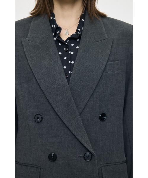 MOUSSY（マウジー）の「【26年SS新作】【セットアップ対応】DOUBLE BREASTED ジャケット（テーラードジャケット・レディース・チャコールグレー/ネイビー/ライトベージュ・1/2）」の12枚目の写真