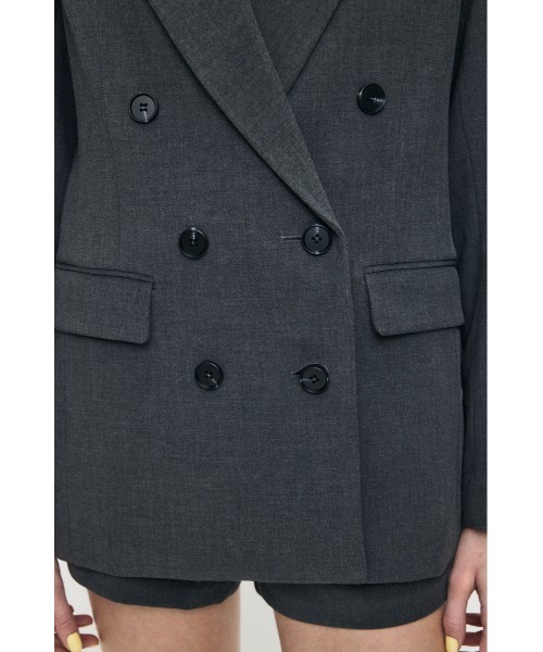 MOUSSY（マウジー）の「【26年SS新作】【セットアップ対応】DOUBLE BREASTED ジャケット（テーラードジャケット・レディース・チャコールグレー/ネイビー/ライトベージュ・1/2）」の15枚目の写真