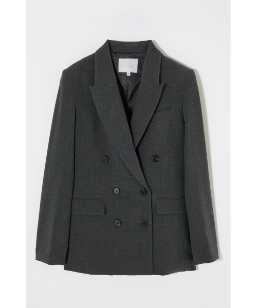 MOUSSY（マウジー）の「【26年SS新作】【セットアップ対応】DOUBLE BREASTED ジャケット（テーラードジャケット・レディース・チャコールグレー/ネイビー/ライトベージュ・1/2）」の18枚目の写真