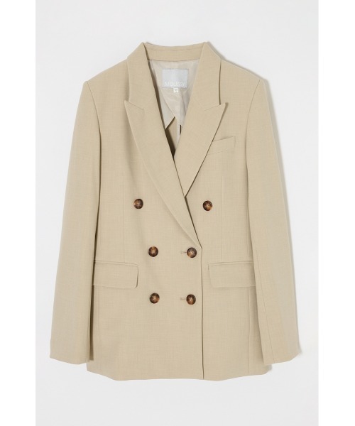 MOUSSY（マウジー）の「【26年SS新作】【セットアップ対応】DOUBLE BREASTED ジャケット（テーラードジャケット・レディース・チャコールグレー/ネイビー/ライトベージュ・1/2）」の19枚目の写真