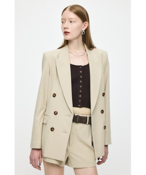 【完売品】26年SS新作moussy DOUBLE BREASTED ジャケット MOUSSY（マウジー） ジャケット テーラードジャケット 入学式 「26年SS