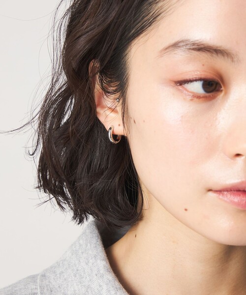 CITEN(シテン)の「<CITEN>ステンレスミニフープワンタッチピアス(ピアス(両耳用)・レディース・ゴールド/シルバー・FREE)」の2枚目の写真