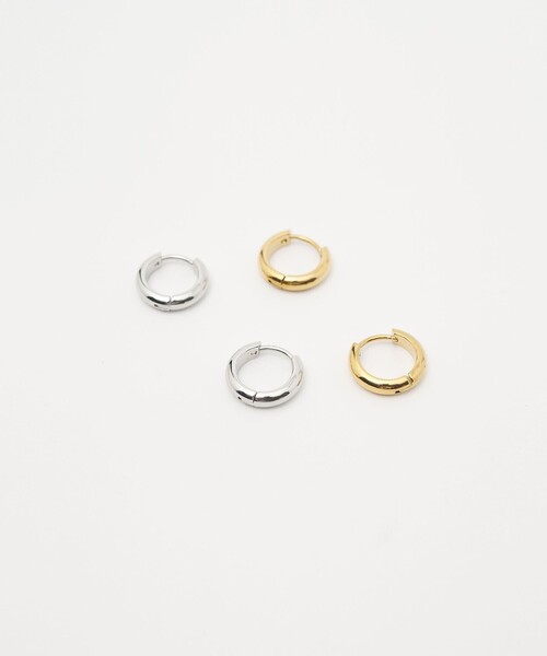 CITEN(シテン)の「<CITEN>ステンレスミニフープワンタッチピアス(ピアス(両耳用)・レディース・ゴールド/シルバー・FREE)」の9枚目の写真