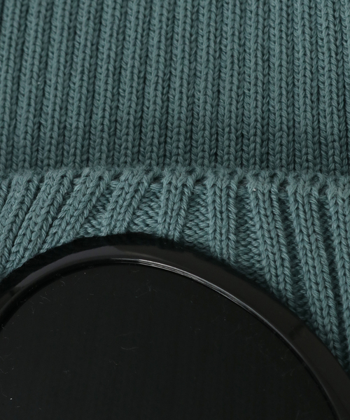 C.P. COMPANY（シーピーカンパニー）の「C.P.Company / シーピーカンパニー COTTON GOGGLE BEANIE（ニットキャップ/ビーニー・メンズ・ブルー系その他/オレンジ・FREE）」の4枚目の写真