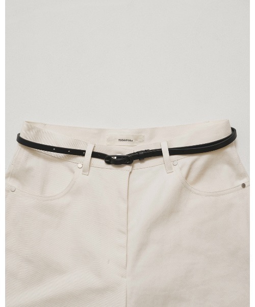 TODAYFUL（トゥデイフル）の「Oval Backle Narrow Belt（ベルト・レディース・シルバー・FREE）」の9枚目の写真