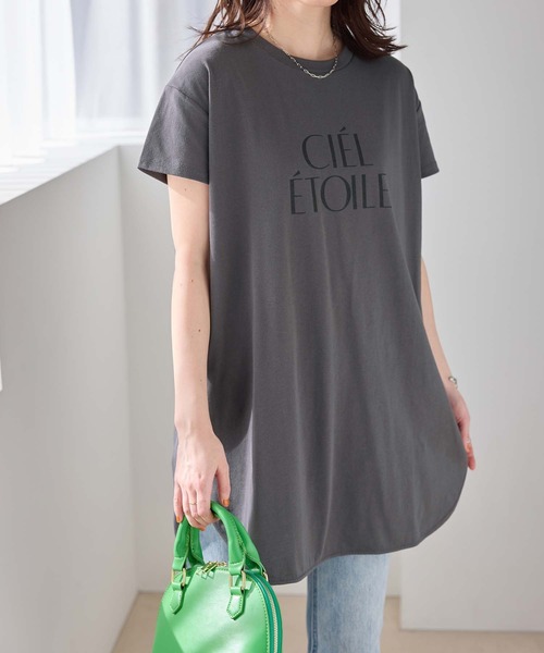 Viola e Viola(ヴィオラエヴィオラ)の「ひんやり&さらり綿混チュニックTシャツ(チュニック・レディース・グレー系その他/オリーブ/ブラック/チャコール/ホワイト系その他・M/L/LL)」の3枚目の写真