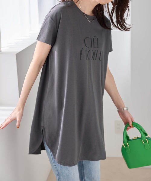 Viola e Viola(ヴィオラエヴィオラ)の「ひんやり&さらり綿混チュニックTシャツ(チュニック・レディース・グレー系その他/オリーブ/ブラック/チャコール/ホワイト系その他・M/L/LL)」の11枚目の写真