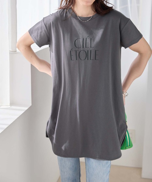 Viola e Viola(ヴィオラエヴィオラ)の「ひんやり&さらり綿混チュニックTシャツ(チュニック・レディース・グレー系その他/オリーブ/ブラック/チャコール/ホワイト系その他・M/L/LL)」の13枚目の写真