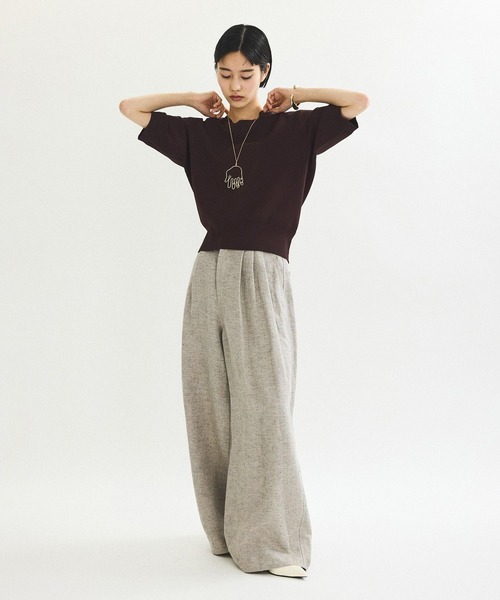 ADAM ET ROPE'（アダムエロペ）の「リネンタックパンツ（その他パンツ・レディース・ベージュ・36/38）」の13枚目の写真