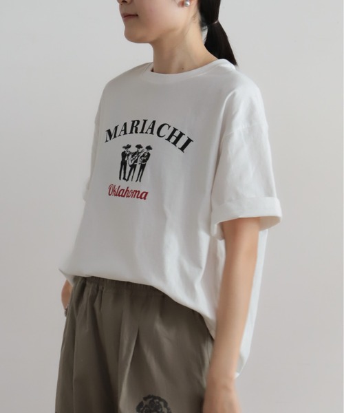 Blanc Bleu Minuit(ブランブルーミニュイ)の「マリアッチプリント クルーネックTEE(Tシャツ/カットソー・レディース・ブラウン/ホワイト・FREE)」の21枚目の写真
