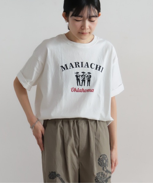 Blanc Bleu Minuit(ブランブルーミニュイ)の「マリアッチプリント クルーネックTEE(Tシャツ/カットソー・レディース・ブラウン/ホワイト・FREE)」の22枚目の写真