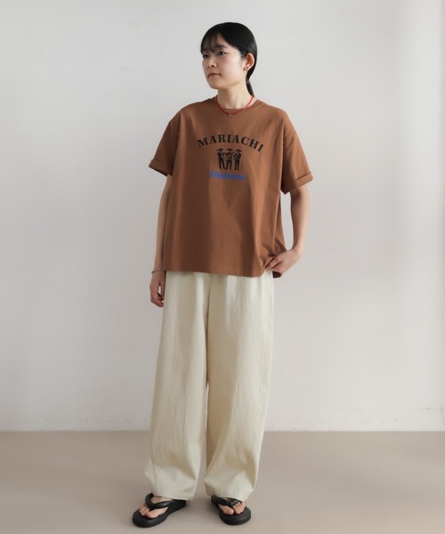 Blanc Bleu Minuit(ブランブルーミニュイ)の「マリアッチプリント クルーネックTEE(Tシャツ/カットソー・レディース・ブラウン/ホワイト・FREE)」の17枚目の写真