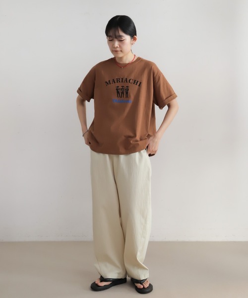 Blanc Bleu Minuit(ブランブルーミニュイ)の「マリアッチプリント クルーネックTEE(Tシャツ/カットソー・レディース・ブラウン/ホワイト・FREE)」の16枚目の写真