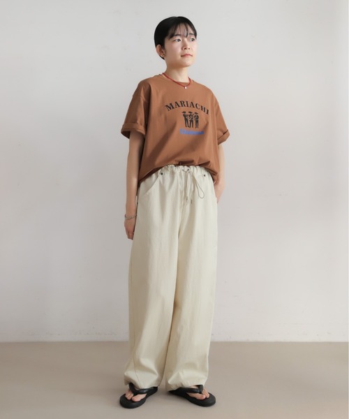 Blanc Bleu Minuit(ブランブルーミニュイ)の「マリアッチプリント クルーネックTEE(Tシャツ/カットソー・レディース・ブラウン/ホワイト・FREE)」の18枚目の写真