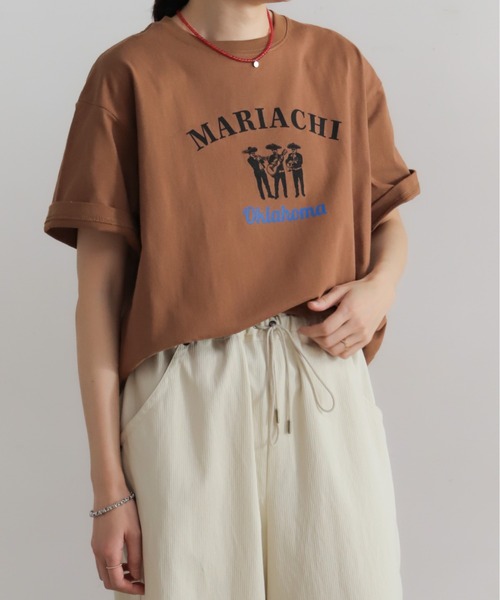 Blanc Bleu Minuit(ブランブルーミニュイ)の「マリアッチプリント クルーネックTEE(Tシャツ/カットソー・レディース・ブラウン/ホワイト・FREE)」の19枚目の写真