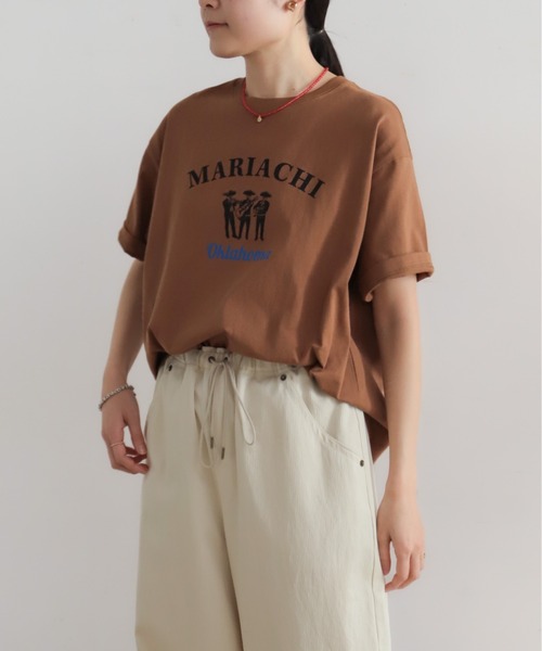 Blanc Bleu Minuit(ブランブルーミニュイ)の「マリアッチプリント クルーネックTEE(Tシャツ/カットソー・レディース・ブラウン/ホワイト・FREE)」の20枚目の写真