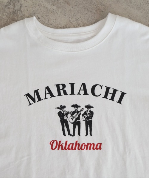 Blanc Bleu Minuit(ブランブルーミニュイ)の「マリアッチプリント クルーネックTEE(Tシャツ/カットソー・レディース・ブラウン/ホワイト・FREE)」の3枚目の写真