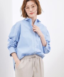 grove | 【貴島明日香さん着用】一度着たら手放せない、驚きの伸びを備えたコットンナイロンストレッチシャツ(シャツ/ブラウス)