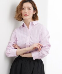 grove | 【貴島明日香さん着用】一度着たら手放せない、驚きの伸びを備えたコットンナイロンストレッチシャツ(シャツ/ブラウス)