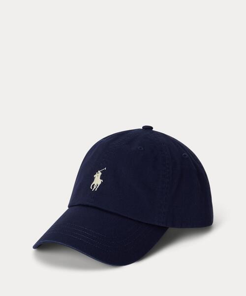 POLO RALPH LAUREN(ポロ ラルフ ローレン)の「コットン チノ ボール キャップ(キャップ・メンズ・ネイビー系1・ONE)」の1枚目の写真