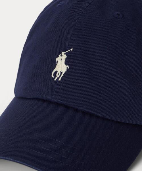 POLO RALPH LAUREN(ポロ ラルフ ローレン)の「コットン チノ ボール キャップ(キャップ・メンズ・ネイビー系1・ONE)」の3枚目の写真