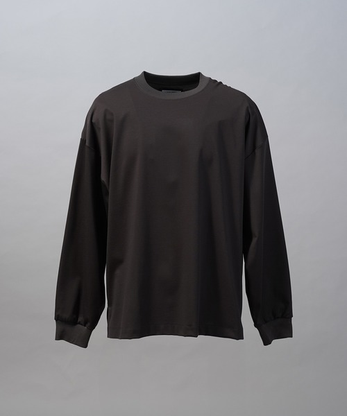 MAISON SPECIAL(メゾンスペシャル)の「《UNISEX》Smashing Punch Prime-Over Crew Neck Long Sleeve T-Shirt/スマッシングポンチプライムオーバーロングスリーブTシャツ【MAISON SPECIAL/メゾンスペシャル】(Tシャツ/カットソー・メンズ・ライトブルー/レッド/ブラック/ホワイト/チャコールグレー・0/2/1)」の6枚目の写真