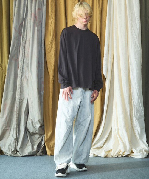 MAISON SPECIAL(メゾンスペシャル)の「《UNISEX》Smashing Punch Prime-Over Crew Neck Long Sleeve T-Shirt/スマッシングポンチプライムオーバーロングスリーブTシャツ【MAISON SPECIAL/メゾンスペシャル】(Tシャツ/カットソー・メンズ・ライトブルー/レッド/ブラック/ホワイト/チャコールグレー・0/2/1)」の20枚目の写真