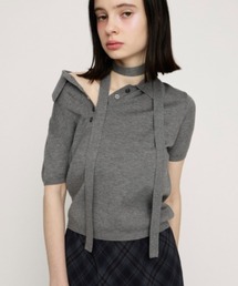 SLY（スライ）の「HG KNIT POLO TOPS ハイゲージニットポロトップス 春服（ポロシャツ）」