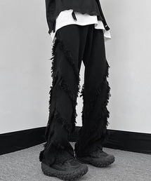 Revo. | スパイラル カットオフ フリンジデザイン フレアパンツ(その他パンツ)