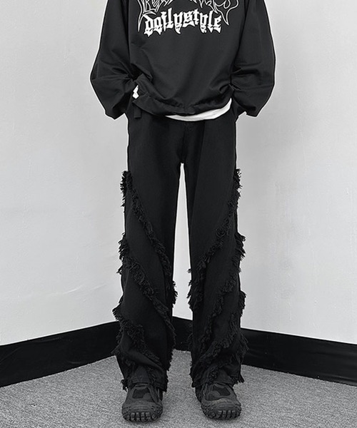 Revo.（レボ）の「スパイラル カットオフ フリンジデザイン フレアパンツ（その他パンツ・メンズ・ホワイト/ブラック・XL/L/M）」の20枚目の写真