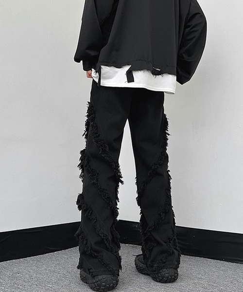 Revo.（レボ）の「スパイラル カットオフ フリンジデザイン フレアパンツ（その他パンツ・メンズ・ホワイト/ブラック・XL/L/M）」の22枚目の写真